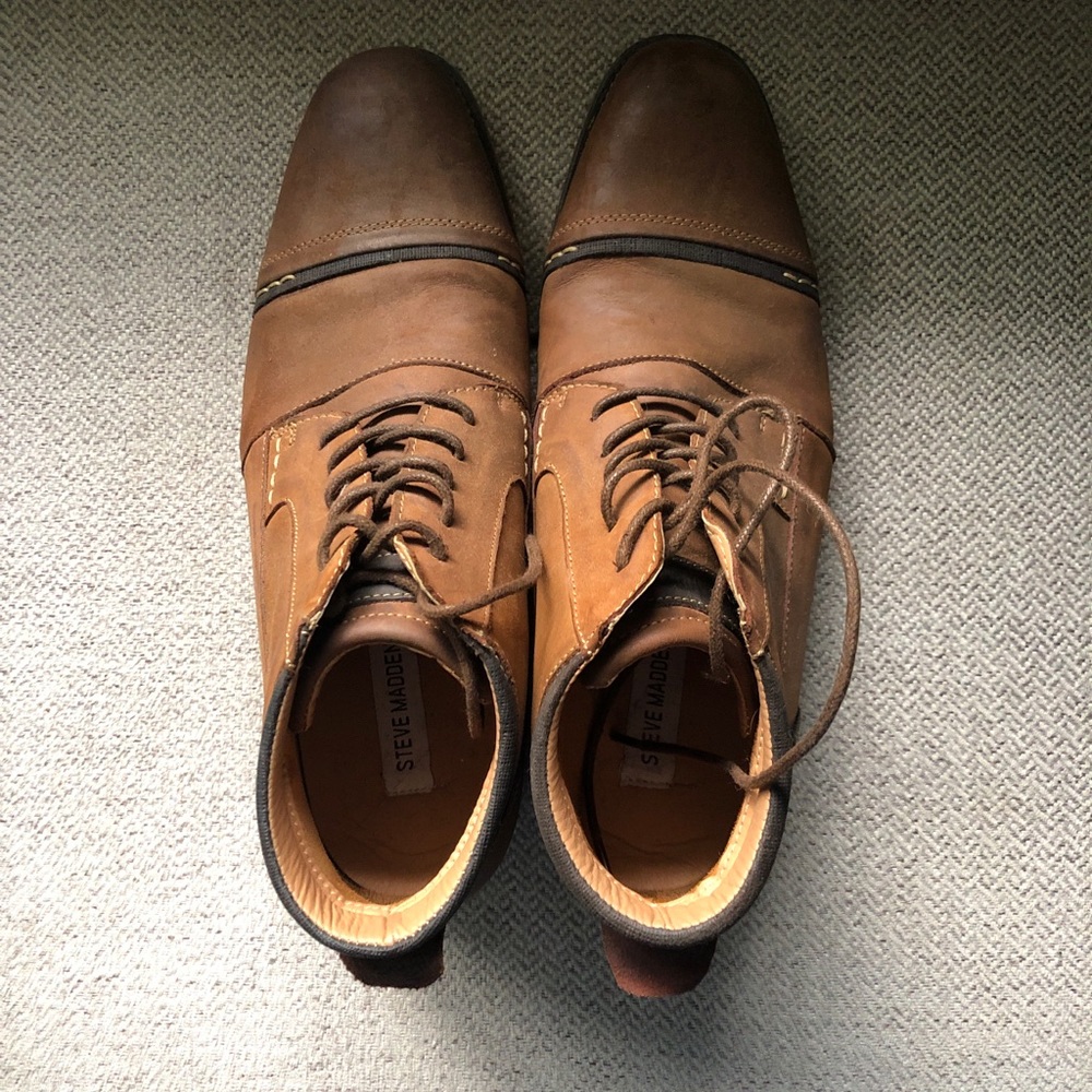 Steve Madden Karrin Cap Toe leather boot